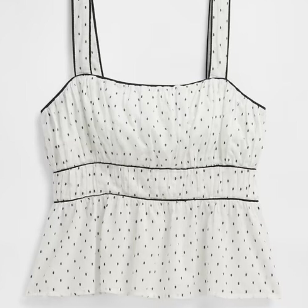 Black & White Peplum Top